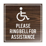 Signs ByLITA Square please ring bell for assistance Sign