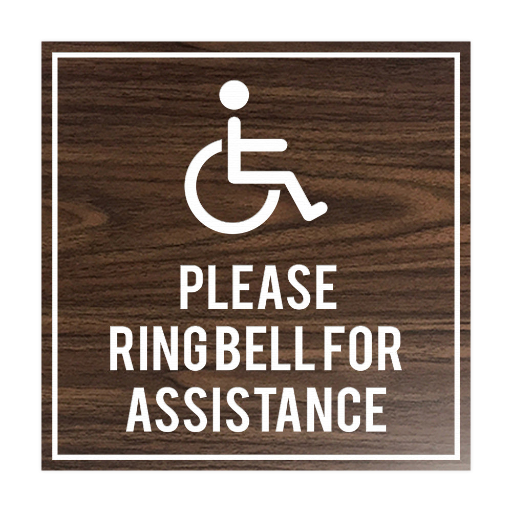 Signs ByLITA Square please ring bell for assistance Sign