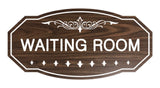 Walnut / White Victorian Waiting Room Sign
