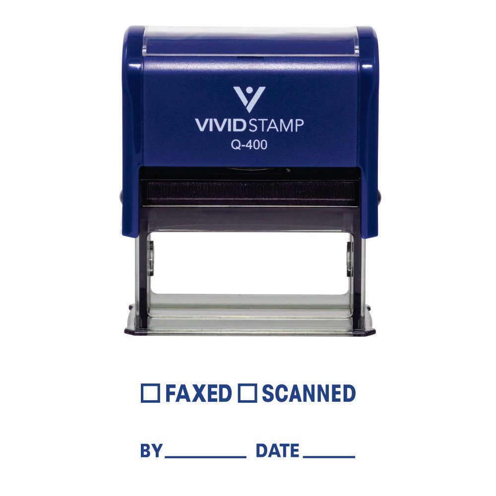 Faxed Scanned By Date Self Inking Rubber Stamp