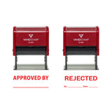 Approved / Rejected By Date Self Inking Rubber Stamp - 2 Pack