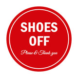 Signs ByLITA Circle Shoes off Please Thank you Sign