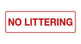 Signs ByLITA Standard No Littering Sign