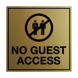 Signs ByLITA Square No Guest Access Sign
