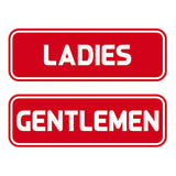 Standard Ladies Gentlemen Restroom Sign Set