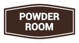 Dark Brown Signs ByLITA Fancy Powder Room Sign with Adhesive Tape, Mounts On Any Surface, Weather Resistant, Indoor/Outdoor Use