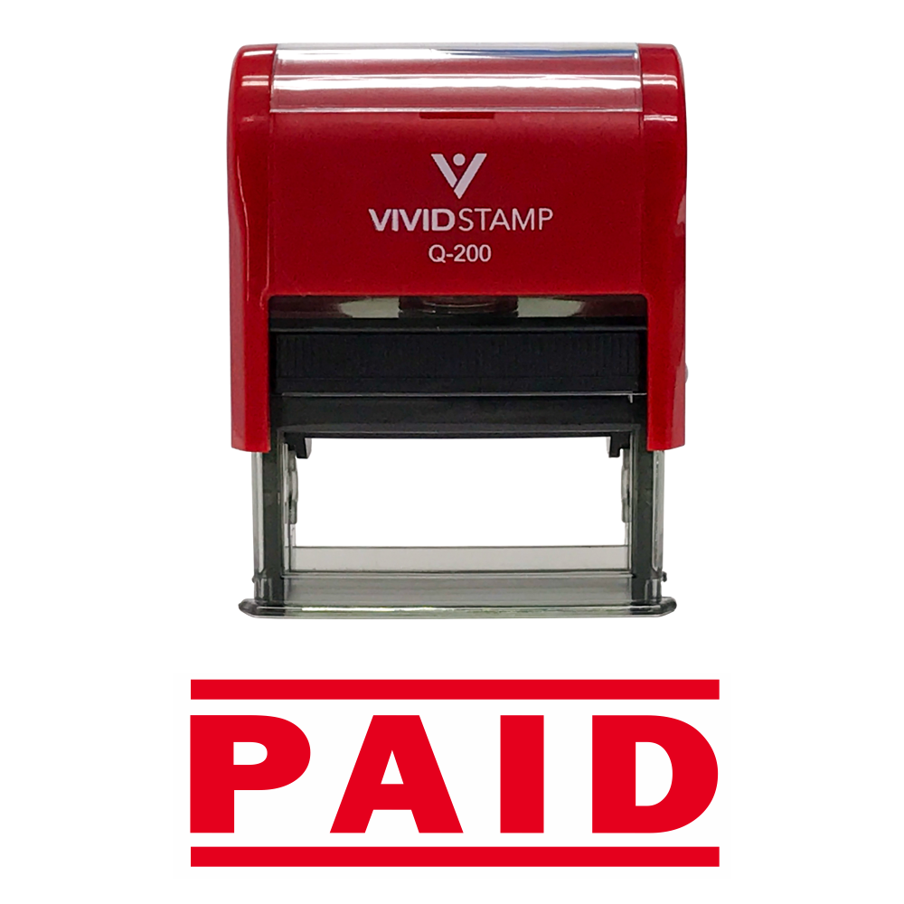 Paid Self Inking Rubber Stamp