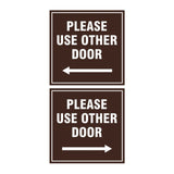 Signs ByLITA Square please use other door sign set with Adhesive Tape, Mounts On Any Surface, Weather Resistant, Indoor/Outdoor Use