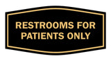 Signs ByLITA Fancy Restrooms For Patients Only Sign