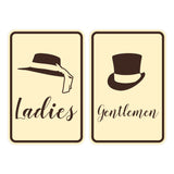 Portrait Round Ladies And Gentlemen Sign Set