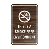 Portrait Round This Is A Smoke Free Environment Sign