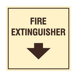 Signs ByLITA Square Fire extinguisher Sign with Adhesive Tape, Mounts On Any Surface, Weather Resistant, Indoor/Outdoor Use