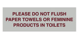 Signs ByLITA Basic Please Do Not Flush Paper towel Or Feminine Products In Toilets Sign