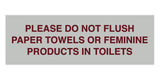 Signs ByLITA Basic Please Do Not Flush Paper towel Or Feminine Products In Toilets Sign