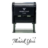 THANK YOU w/ Stars Self Inking Rubber Stamp