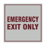 Signs ByLITA Square Emergency Exit Only Sign with Adhesive Tape