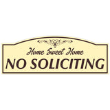 All Quality "HOME SWEET HOME NO SOLICITING" Engraved Sign, 3" x 8"