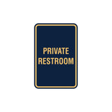 Portrait Round Private Restroom Sign