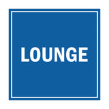 Signs ByLITA Square Lounge Sign with Adhesive Tape, Mounts On Any Surface, Weather Resistant, Indoor/Outdoor Use