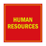Signs ByLITA Square Human Resources Sign with Adhesive Tape, Mounts On Any Surface, Weather Resistant, Indoor/Outdoor Use