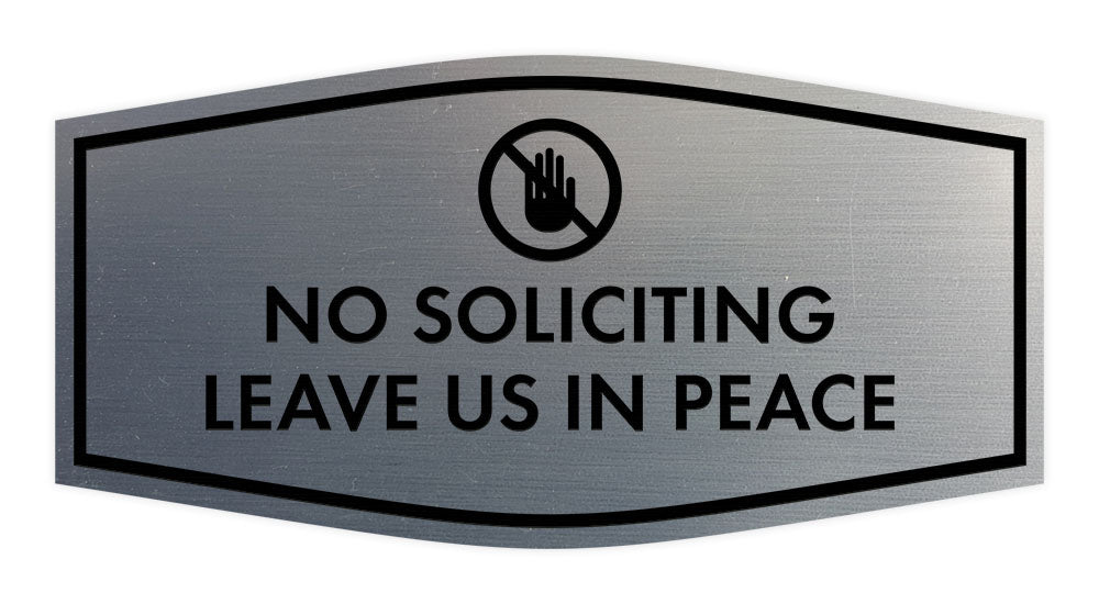 Fancy No Soliciting Leave Us In Peace Wall or Door Sign
