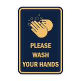 Portrait Round Please Wash Your Hands Sign