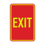 Portrait Round Exit Sign