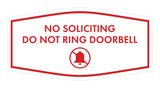 Fancy No Soliciting Do Not Ring Doorbell Wall or Door Sign