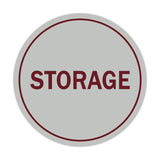 Light Gray / Burgundy Signs ByLITA Circle Storage Sign