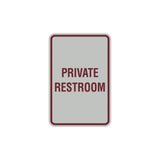 Portrait Round Private Restroom Sign