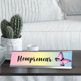 Mompreneur Butterfly, Designer Series Desk Sign, Novelty Nameplate (2 x 8")