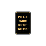 Portrait Round Please Knock Before Entering Sign