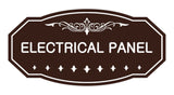 Dark Brown Victorian Electrical Panel Sign