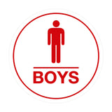 Signs ByLITA Circle Boys (male bathroom icon) Sign