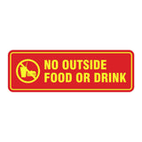 Standard No Outside Food Or Drink Sign
