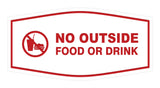 Fancy No Outside Food or Drink Sign