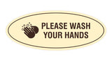 Signs ByLITA Oval Please Wash Your Hands Sign
