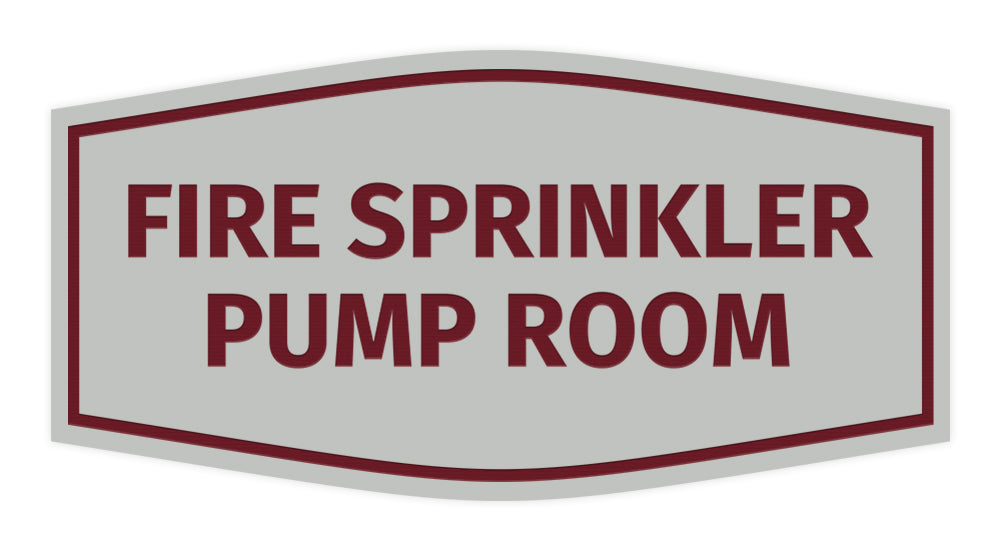 Signs ByLITA Fancy Fire Sprinkler Pump Room Sign with Adhesive Tape, Mounts On Any Surface, Weather Resistant, Indoor/Outdoor Use