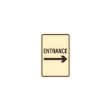 Portrait Round Entrance Right Arrow Sign