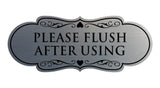 Designer Please Flush After Using Wall or Door Sign