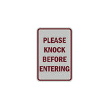 Portrait Round Please Knock Before Entering Sign