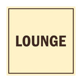 Signs ByLITA Square Lounge Sign with Adhesive Tape, Mounts On Any Surface, Weather Resistant, Indoor/Outdoor Use