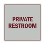 Signs ByLITA Square Private Restroom Sign with Adhesive Tape, Mounts On Any Surface, Weather Resistant, Indoor/Outdoor Use