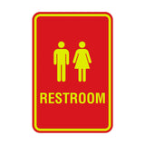 Portrait Round Unisex Restroom Sign