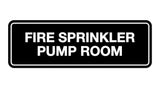 Black Signs ByLITA Standard Fire Sprinkler Pump Room Sign