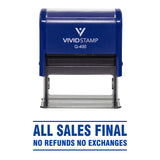 All Sales Final No Refunds No Exchanges Self Inking Rubber Stamp