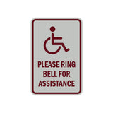 Portrait Round Please Ring Bell For Assistance Sign