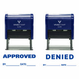 Approved / Denied By Date Self Inking Rubber Stamp - 2 Pack
