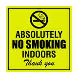 Signs ByLITA Square Absolutely No Indoor Smoking Thank You Sign