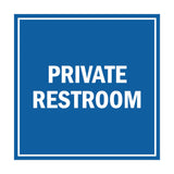 Signs ByLITA Square Private Restroom Sign with Adhesive Tape, Mounts On Any Surface, Weather Resistant, Indoor/Outdoor Use
